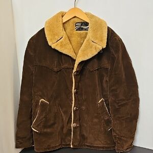 Vintage Montgomery Ward Curdoroy Trucker's Coat